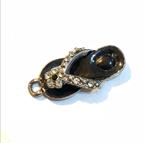 Charm / Pendant -- Flip Flop Rhinestone - Picture 2 of 4